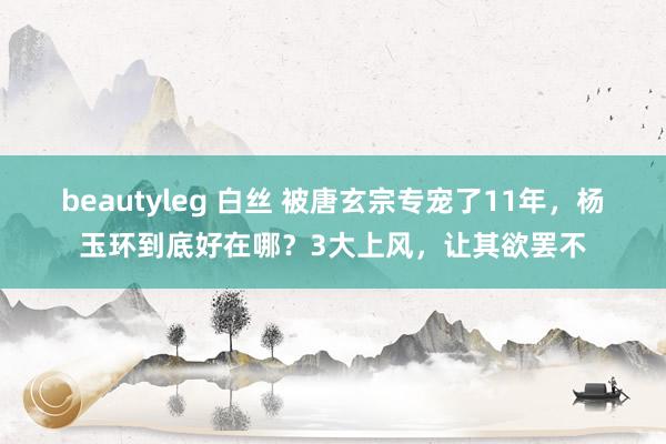 beautyleg 白丝 被唐玄宗专宠了11年，杨玉环到底好在哪？3大上风，让其欲罢不