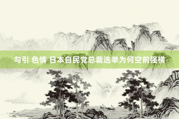 勾引 色情 日本自民党总裁选举为何空前强横