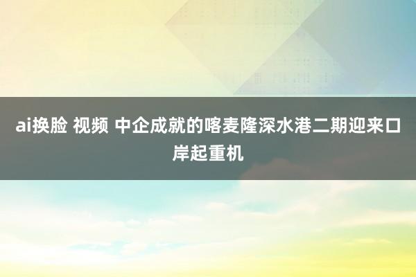 ai换脸 视频 中企成就的喀麦隆深水港二期迎来口岸起重机