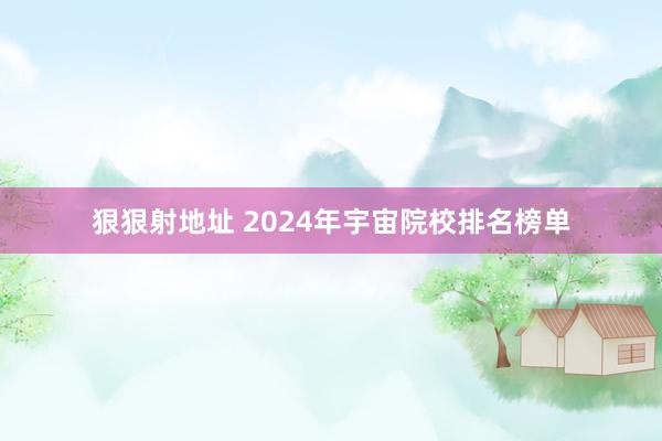 狠狠射地址 2024年宇宙院校排名榜单