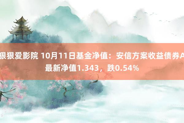 狠狠爱影院 10月11日基金净值：安信方案收益债券A最新净值1.343，跌0.54%