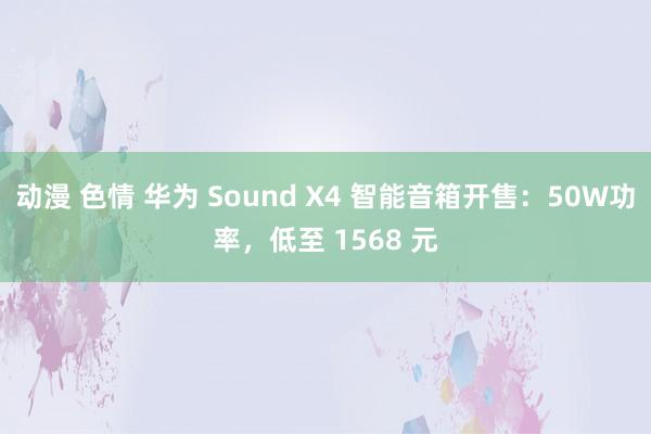 动漫 色情 华为 Sound X4 智能音箱开售：50W功率，低至 1568 元