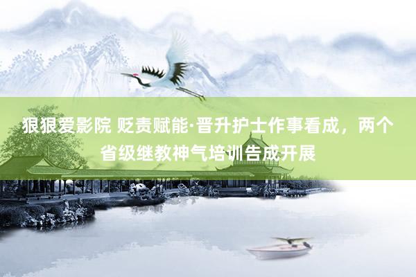 狠狠爱影院 贬责赋能·晋升护士作事看成，两个省级继教神气培训告成开展