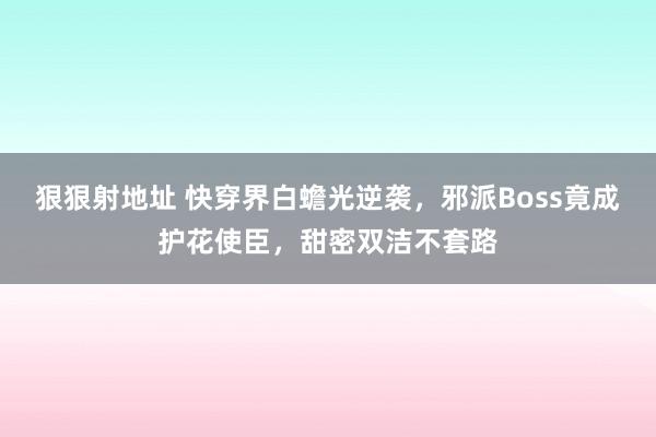 狠狠射地址 快穿界白蟾光逆袭，邪派Boss竟成护花使臣，甜密双洁不套路