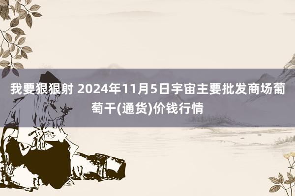 我要狠狠射 2024年11月5日宇宙主要批发商场葡萄干(通货)价钱行情