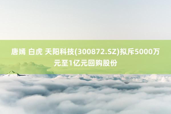 唐嫣 白虎 天阳科技(300872.SZ)拟斥5000万元至1亿元回购股份