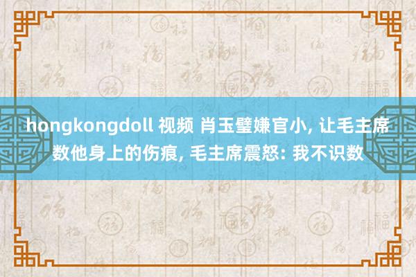 hongkongdoll 视频 肖玉璧嫌官小， 让毛主席数他身上的伤痕， 毛主席震怒: 我不识数