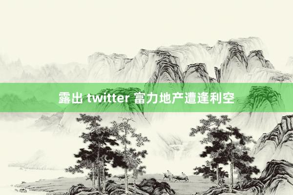 露出 twitter 富力地产遭逢利空