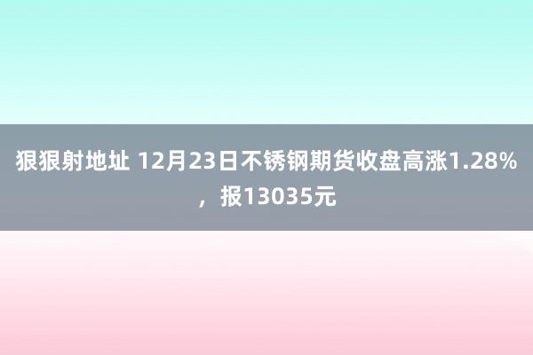 狠狠射地址 12月23日不锈钢期货收盘高涨1.28%，报13035元