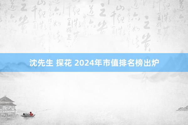 沈先生 探花 2024年市值排名榜出炉