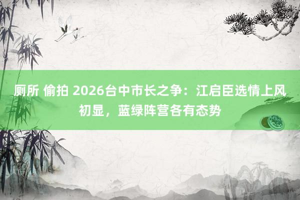 厕所 偷拍 2026台中市长之争：江启臣选情上风初显，蓝绿阵营各有态势