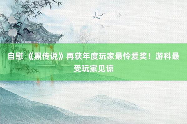 自慰 《黑传说》再获年度玩家最怜爱奖！游科最受玩家见谅